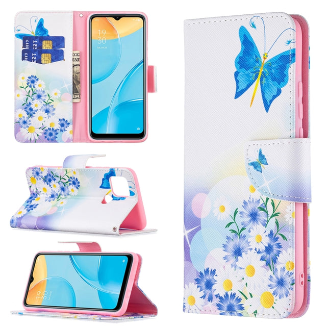 Colored Drawing Pattern Horizontal Flip Leather Case with Holder & Card Slots & Wallet, For OPPO A15, For OPPO A7, For OPPO A54 4G / A55 5G