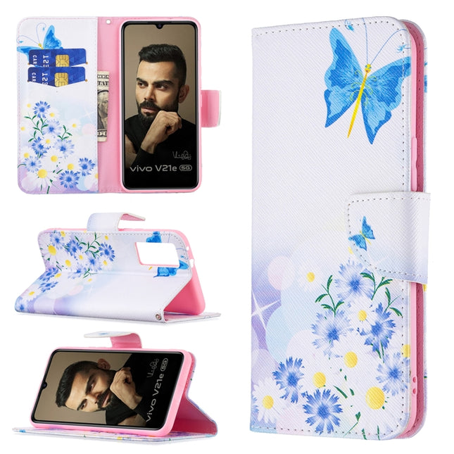 Colored Drawing Pattern Horizontal Flip Leather Case with Holder & Card Slots & Wallet, For vivo V21e 5G, For vivo Y20, For vivo Y51 2020 / Y51a / Y51s