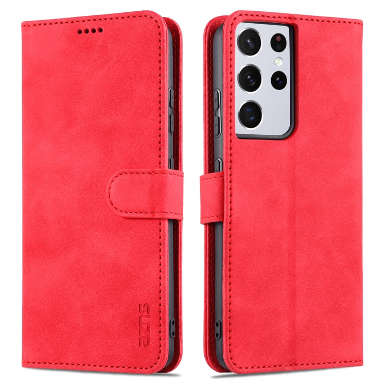 AZNS Skin Feel Calf Texture Horizontal Flip Leather Case with Card Slots & Holder & Wallet, For Samsung Galaxy S21 5G, For Samsung Galaxy S21 FE 5G, For Samsung Galaxy S21 Ultra 5G, For Samsung Galaxy S21+ 5G