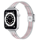 7 45mm / 6 & SE & 5 & 4 44mm / 3 & 2 & 1 42mm / Silver Pink