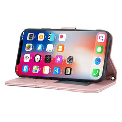 Embossed Striped Magnetic Buckle PU + TPU Horizontal Flip Leather Case with Holder & Card Slot & Wallet & Photo Frame & Sling, For iPhone XS Max, For iPhone XR, For iPhone 8 / 7 / 6, For iPhone 8 Plus / 7 Plus / 6 Plus