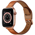 7 41mm / 6 & SE & 5 & 4 40mm / 3 & 2 & 1 38mm / Brown Rose Gold Buckle