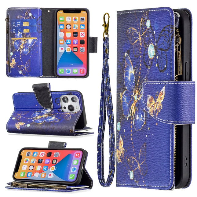 Colored Drawing Pattern Zipper Horizontal Flip Leather Case with Holder & Card Slots & Wallet, For iPhone 13 mini, For iPhone 13, For iPhone 13 Pro