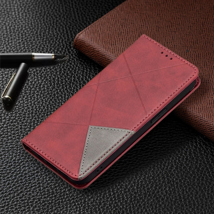 Rhombus Texture Horizontal Flip Magnetic Leather Case with Holder & Card Slots, For iPhone 13 mini, For iPhone 13, For iPhone 13 Pro, For iPhone 13 Pro Max