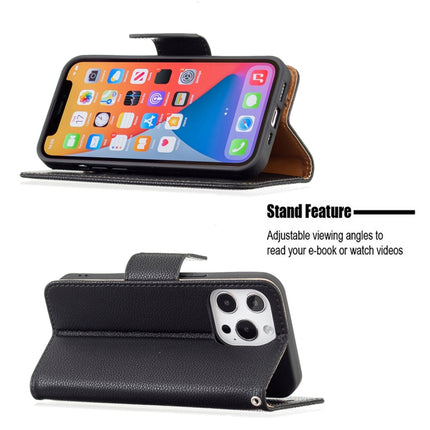 Litchi Texture Pure Color Horizontal Flip Leather Case with Holder & Card Slots & Wallet & Lanyard, For iPhone 13 Pro Max