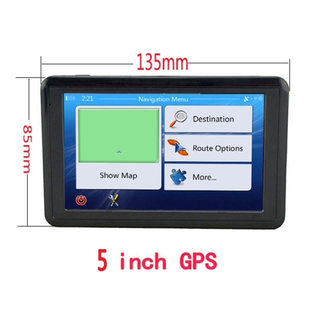 Q5 Car 5 inch HD TFT Touch Screen GPS Navigator Support TF Card / MP3 / FM Transmitter
