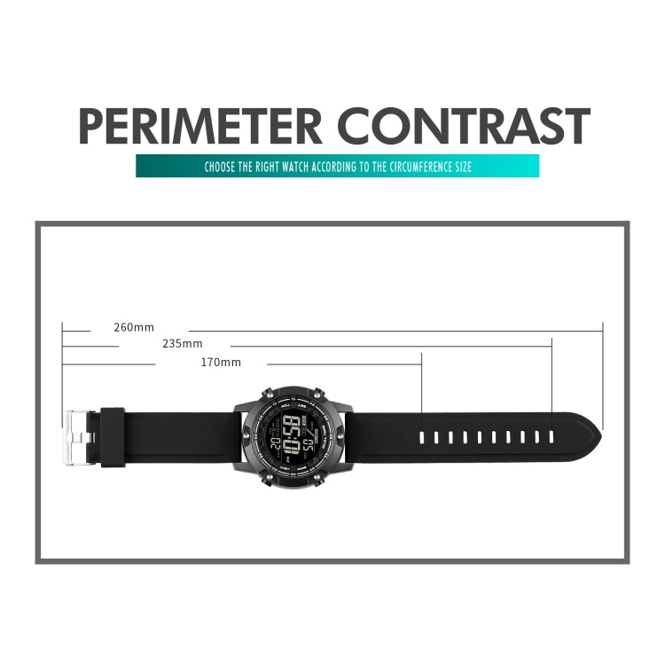 SKMEI 1762 Triplicate Round LED Dual Time Digital Display Waterproof Luminous Electronic Watch, SKMEI 1762
