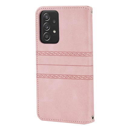 Embossed Striped Magnetic Buckle PU + TPU Horizontal Flip Leather Case with Holder & Card Slot & Wallet & Photo Frame & Sling, For Samsung Galaxy S20 FE 5G, For Samsung Galaxy S21 5G, For Samsung Galaxy S21+ 5G, For Samsung Galaxy S21 Ultra 5G
