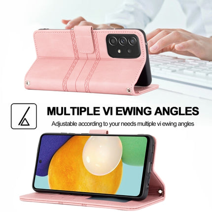 Embossed Striped Magnetic Buckle PU + TPU Horizontal Flip Leather Case with Holder & Card Slot & Wallet & Photo Frame & Sling, For Samsung Galaxy S20 FE 5G, For Samsung Galaxy S21 5G, For Samsung Galaxy S21+ 5G, For Samsung Galaxy S21 Ultra 5G
