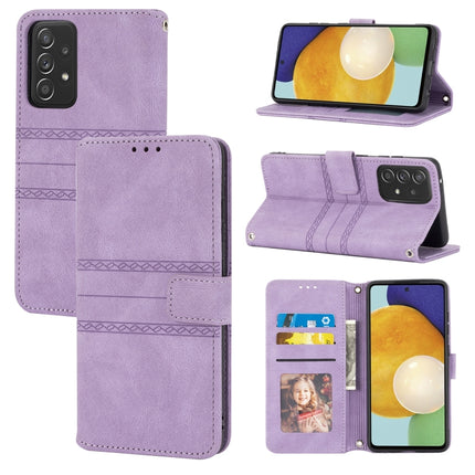 Embossed Striped Magnetic Buckle PU + TPU Horizontal Flip Leather Case with Holder & Card Slot & Wallet & Photo Frame & Sling, For Samsung Galaxy S20 FE 5G, For Samsung Galaxy S21 5G, For Samsung Galaxy S21+ 5G, For Samsung Galaxy S21 Ultra 5G