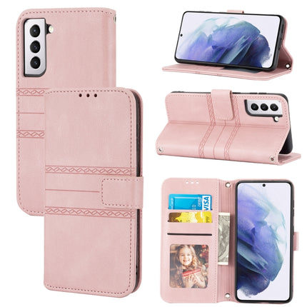 Embossed Striped Magnetic Buckle PU + TPU Horizontal Flip Leather Case with Holder & Card Slot & Wallet & Photo Frame & Sling, For Samsung Galaxy S21 FE, For Samsung Galaxy A02s 164mm, For Samsung Galaxy A03s 164mm, For Samsung Galaxy A51