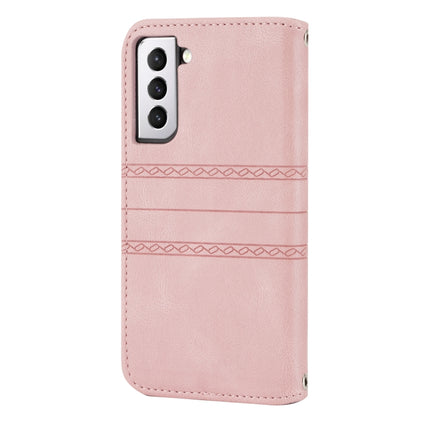 Embossed Striped Magnetic Buckle PU + TPU Horizontal Flip Leather Case with Holder & Card Slot & Wallet & Photo Frame & Sling, For Samsung Galaxy S21 FE, For Samsung Galaxy A02s 164mm, For Samsung Galaxy A03s 164mm, For Samsung Galaxy A51