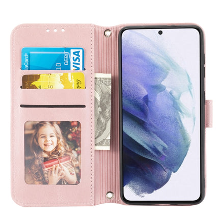 Embossed Striped Magnetic Buckle PU + TPU Horizontal Flip Leather Case with Holder & Card Slot & Wallet & Photo Frame & Sling, For Samsung Galaxy S21 FE, For Samsung Galaxy A02s 164mm, For Samsung Galaxy A03s 164mm, For Samsung Galaxy A51