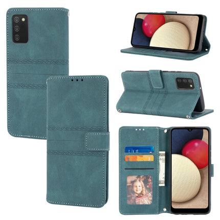 Embossed Striped Magnetic Buckle PU + TPU Horizontal Flip Leather Case with Holder & Card Slot & Wallet & Photo Frame & Sling, For Samsung Galaxy S21 FE, For Samsung Galaxy A02s 164mm, For Samsung Galaxy A03s 164mm, For Samsung Galaxy A51