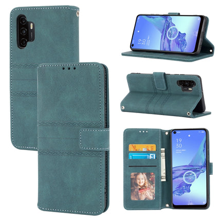 Embossed Striped Magnetic Buckle PU + TPU Horizontal Flip Leather Case with Holder & Card Slot & Wallet & Photo Frame & Sling, For Samsung Galaxy A32 4G, For Samsung Galaxy A32 5G, For Samsung Galaxy A42 5G, For Samsung Galaxy A52 5G / 4G