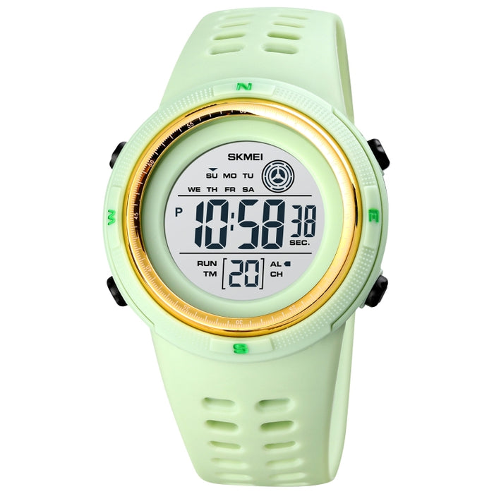 SKMEI 1773 Triplicate Round LED Dual Time Digital Display Colorful Backlight Electronic Watch