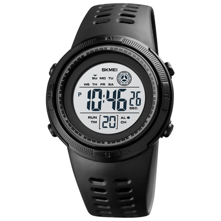 SKMEI 1773 Triplicate Round LED Dual Time Digital Display Colorful Backlight Electronic Watch