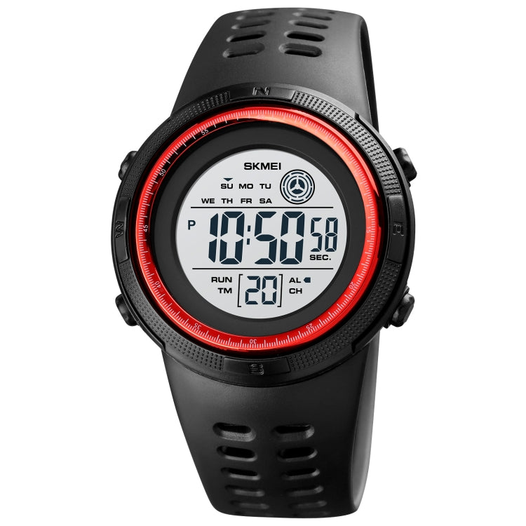 SKMEI 1773 Triplicate Round LED Dual Time Digital Display Colorful Backlight Electronic Watch
