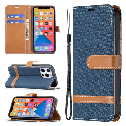 Color Matching Denim Texture Horizontal Flip Leather Case with Holder & Card Slots & Wallet & Lanyard, For iPhone 13 Pro, For iPhone 13 Pro Max