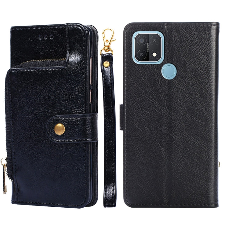 Zipper Bag PU + TPU Horizontal Flip Leather Case with Holder & Card Slot & Wallet & Lanyard, For OPPO A15, For OPPO A54, For OPPO A55 5G, For OPPO A94 / F19 Pro, For OPPO A94 5G / F19 Pro+ 5G, For OPPO F17 / A73