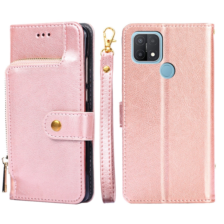 Zipper Bag PU + TPU Horizontal Flip Leather Case with Holder & Card Slot & Wallet & Lanyard, For OPPO A15, For OPPO A54, For OPPO A55 5G, For OPPO A94 / F19 Pro, For OPPO A94 5G / F19 Pro+ 5G, For OPPO F17 / A73
