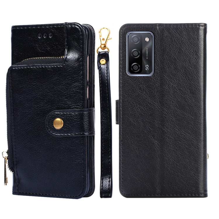 Zipper Bag PU + TPU Horizontal Flip Leather Case with Holder & Card Slot & Wallet & Lanyard, For OPPO A15, For OPPO A54, For OPPO A55 5G, For OPPO A94 / F19 Pro, For OPPO A94 5G / F19 Pro+ 5G, For OPPO F17 / A73