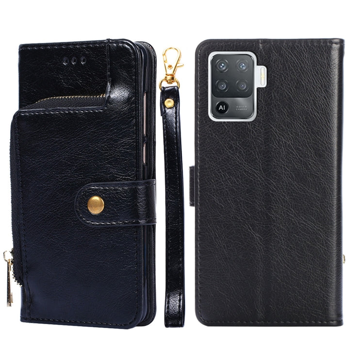 Zipper Bag PU + TPU Horizontal Flip Leather Case with Holder & Card Slot & Wallet & Lanyard, For OPPO A15, For OPPO A54, For OPPO A55 5G, For OPPO A94 / F19 Pro, For OPPO A94 5G / F19 Pro+ 5G, For OPPO F17 / A73