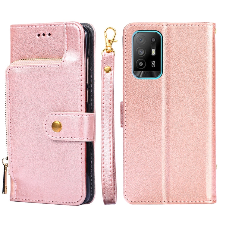 Zipper Bag PU + TPU Horizontal Flip Leather Case with Holder & Card Slot & Wallet & Lanyard, For OPPO A15, For OPPO A54, For OPPO A55 5G, For OPPO A94 / F19 Pro, For OPPO A94 5G / F19 Pro+ 5G, For OPPO F17 / A73
