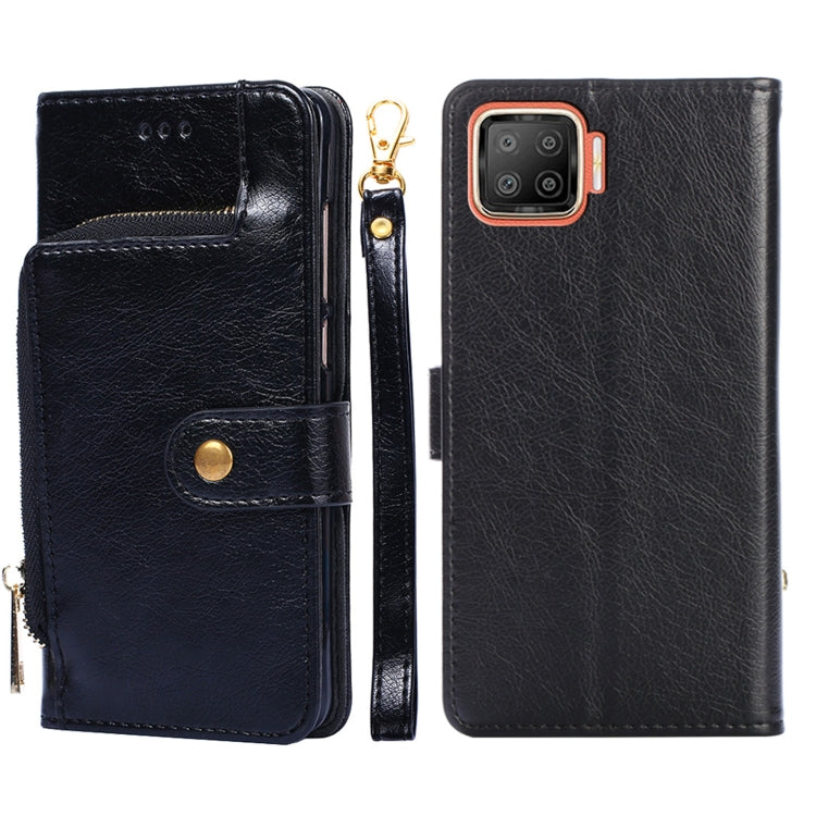 Zipper Bag PU + TPU Horizontal Flip Leather Case with Holder & Card Slot & Wallet & Lanyard, For OPPO A15, For OPPO A54, For OPPO A55 5G, For OPPO A94 / F19 Pro, For OPPO A94 5G / F19 Pro+ 5G, For OPPO F17 / A73