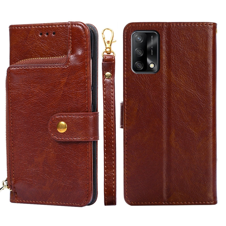Zipper Bag PU + TPU Horizontal Flip Leather Case with Holder & Card Slot & Wallet & Lanyard, For OPPO F19 / A74, For OPPO Find X3 / X3 Pro, For OPPO Reno5 4G, For OPPO Reno6, For OPPO Reno6 Pro 5G, For OPPO Reno6 Pro+ 5G