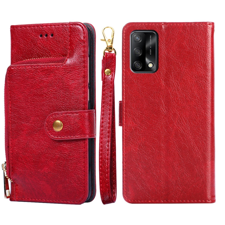 Zipper Bag PU + TPU Horizontal Flip Leather Case with Holder & Card Slot & Wallet & Lanyard, For OPPO F19 / A74, For OPPO Find X3 / X3 Pro, For OPPO Reno5 4G, For OPPO Reno6, For OPPO Reno6 Pro 5G, For OPPO Reno6 Pro+ 5G