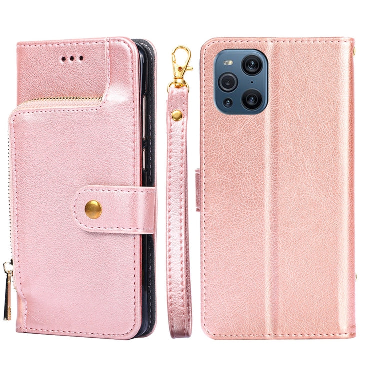 Zipper Bag PU + TPU Horizontal Flip Leather Case with Holder & Card Slot & Wallet & Lanyard, For OPPO F19 / A74, For OPPO Find X3 / X3 Pro, For OPPO Reno5 4G, For OPPO Reno6, For OPPO Reno6 Pro 5G, For OPPO Reno6 Pro+ 5G