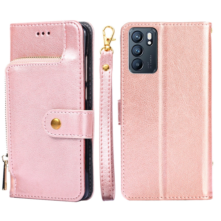 Zipper Bag PU + TPU Horizontal Flip Leather Case with Holder & Card Slot & Wallet & Lanyard, For OPPO F19 / A74, For OPPO Find X3 / X3 Pro, For OPPO Reno5 4G, For OPPO Reno6, For OPPO Reno6 Pro 5G, For OPPO Reno6 Pro+ 5G