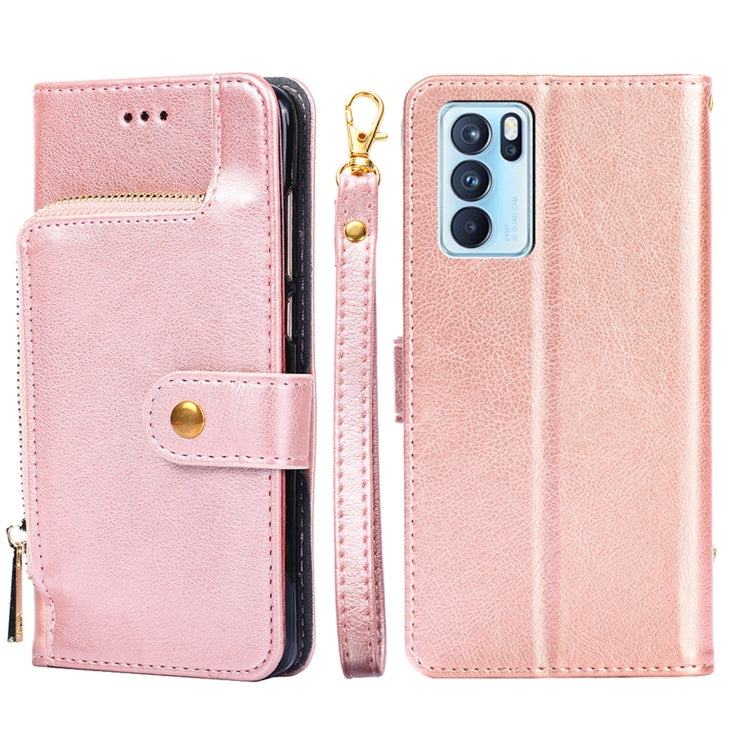 Zipper Bag PU + TPU Horizontal Flip Leather Case with Holder & Card Slot & Wallet & Lanyard, For OPPO F19 / A74, For OPPO Find X3 / X3 Pro, For OPPO Reno5 4G, For OPPO Reno6, For OPPO Reno6 Pro 5G, For OPPO Reno6 Pro+ 5G