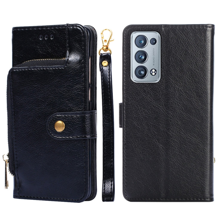 Zipper Bag PU + TPU Horizontal Flip Leather Case with Holder & Card Slot & Wallet & Lanyard, For OPPO F19 / A74, For OPPO Find X3 / X3 Pro, For OPPO Reno5 4G, For OPPO Reno6, For OPPO Reno6 Pro 5G, For OPPO Reno6 Pro+ 5G