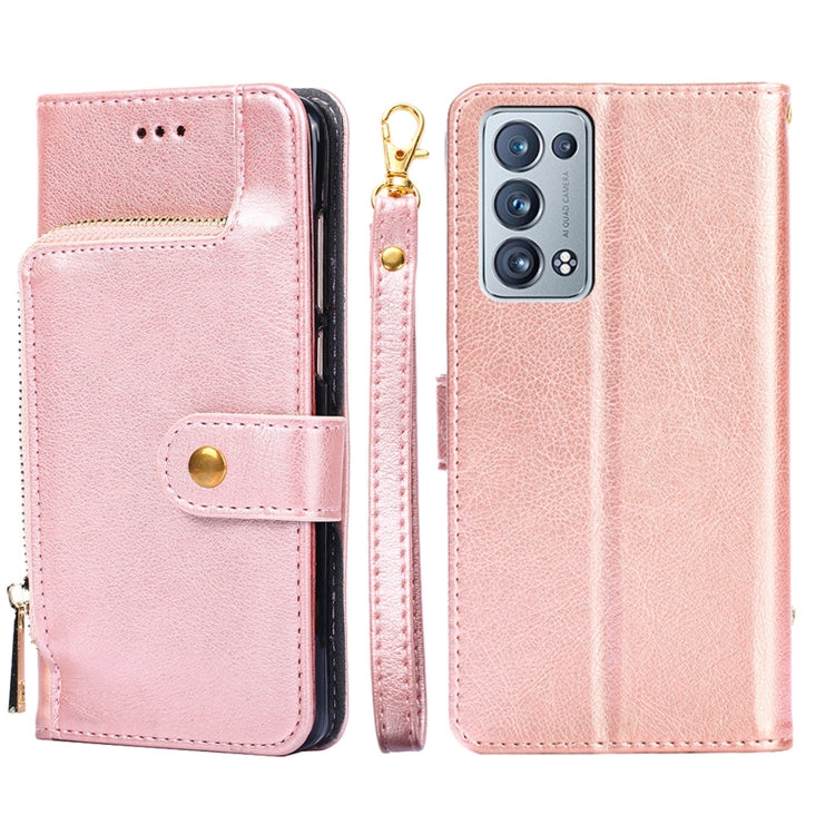 Zipper Bag PU + TPU Horizontal Flip Leather Case with Holder & Card Slot & Wallet & Lanyard, For OPPO F19 / A74, For OPPO Find X3 / X3 Pro, For OPPO Reno5 4G, For OPPO Reno6, For OPPO Reno6 Pro 5G, For OPPO Reno6 Pro+ 5G