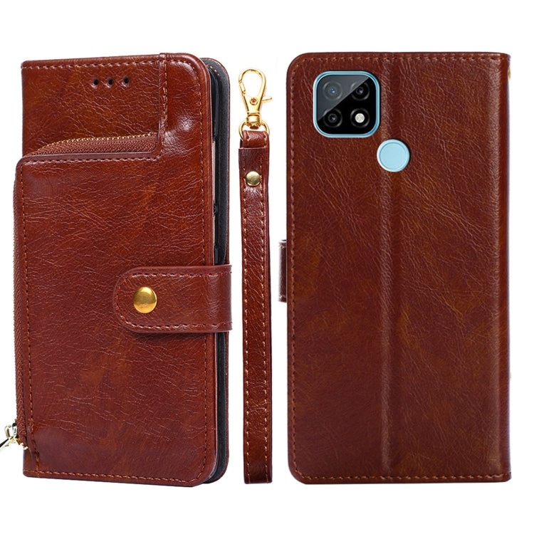 Zipper Bag PU + TPU Horizontal Flip Leather Case with Holder & Card Slot & Wallet & Lanyard, For Realme C21, For Realme 8 / 8 Pro, For Realme C20, For Realme GT 5G, For Realme V11 5G, For Realme V13 5G