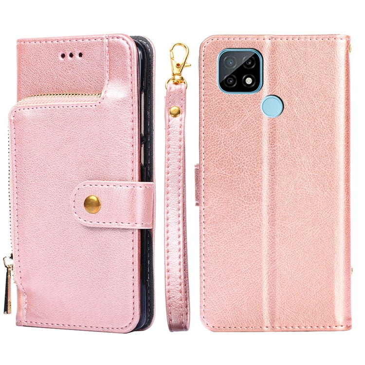 Zipper Bag PU + TPU Horizontal Flip Leather Case with Holder & Card Slot & Wallet & Lanyard, For Realme C21, For Realme 8 / 8 Pro, For Realme C20, For Realme GT 5G, For Realme V11 5G, For Realme V13 5G