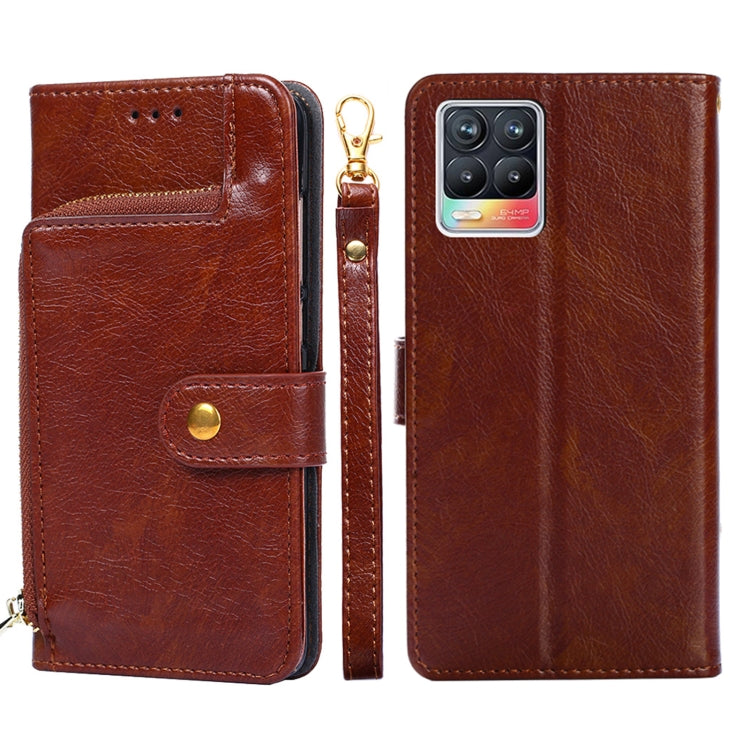 Zipper Bag PU + TPU Horizontal Flip Leather Case with Holder & Card Slot & Wallet & Lanyard, For Realme C21, For Realme 8 / 8 Pro, For Realme C20, For Realme GT 5G, For Realme V11 5G, For Realme V13 5G