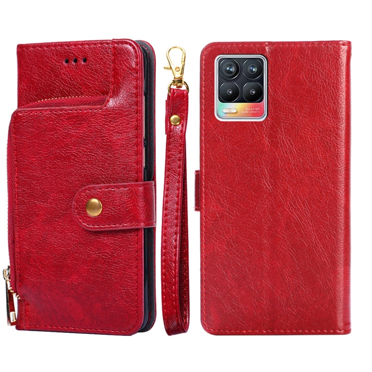 Zipper Bag PU + TPU Horizontal Flip Leather Case with Holder & Card Slot & Wallet & Lanyard, For Realme C21, For Realme 8 / 8 Pro, For Realme C20, For Realme GT 5G, For Realme V11 5G, For Realme V13 5G