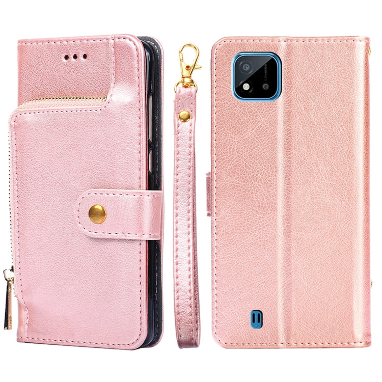 Zipper Bag PU + TPU Horizontal Flip Leather Case with Holder & Card Slot & Wallet & Lanyard, For Realme C21, For Realme 8 / 8 Pro, For Realme C20, For Realme GT 5G, For Realme V11 5G, For Realme V13 5G