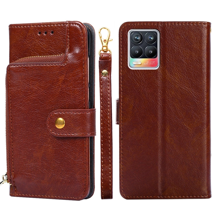 Zipper Bag PU + TPU Horizontal Flip Leather Case with Holder & Card Slot & Wallet & Lanyard, For Realme C21, For Realme 8 / 8 Pro, For Realme C20, For Realme GT 5G, For Realme V11 5G, For Realme V13 5G