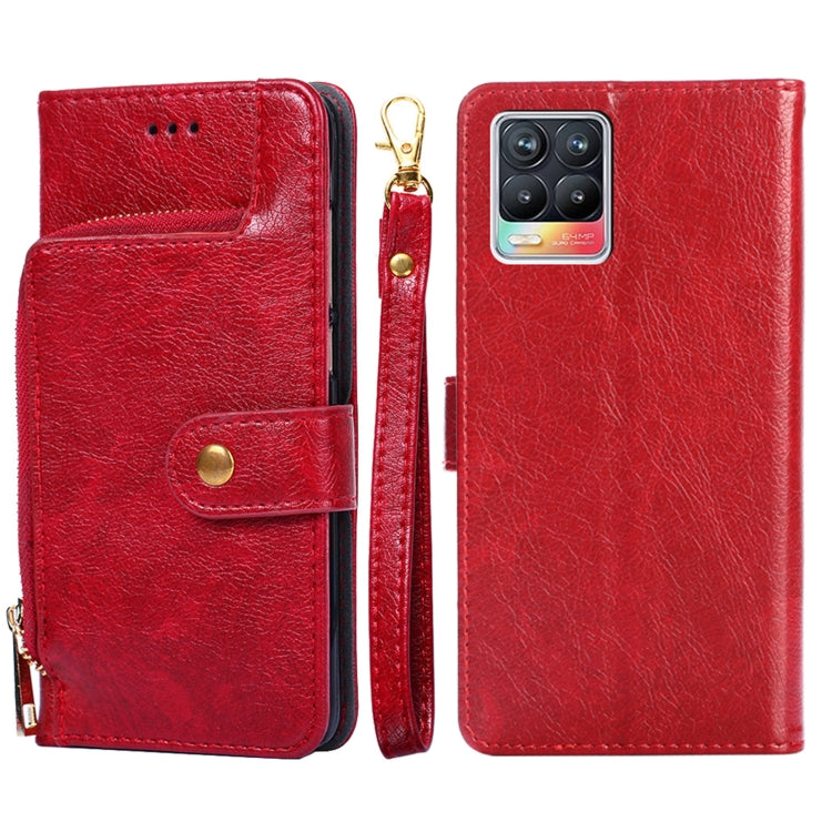 Zipper Bag PU + TPU Horizontal Flip Leather Case with Holder & Card Slot & Wallet & Lanyard, For Realme C21, For Realme 8 / 8 Pro, For Realme C20, For Realme GT 5G, For Realme V11 5G, For Realme V13 5G