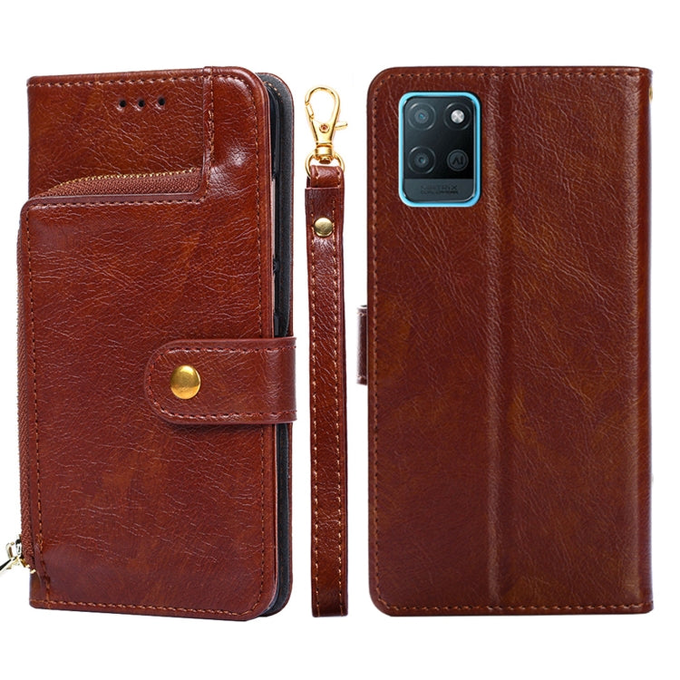 Zipper Bag PU + TPU Horizontal Flip Leather Case with Holder & Card Slot & Wallet & Lanyard, For Realme C21, For Realme 8 / 8 Pro, For Realme C20, For Realme GT 5G, For Realme V11 5G, For Realme V13 5G