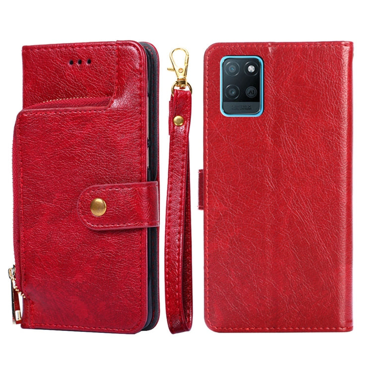Zipper Bag PU + TPU Horizontal Flip Leather Case with Holder & Card Slot & Wallet & Lanyard, For Realme C21, For Realme 8 / 8 Pro, For Realme C20, For Realme GT 5G, For Realme V11 5G, For Realme V13 5G