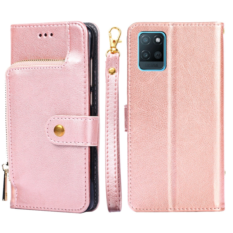 Zipper Bag PU + TPU Horizontal Flip Leather Case with Holder & Card Slot & Wallet & Lanyard, For Realme C21, For Realme 8 / 8 Pro, For Realme C20, For Realme GT 5G, For Realme V11 5G, For Realme V13 5G