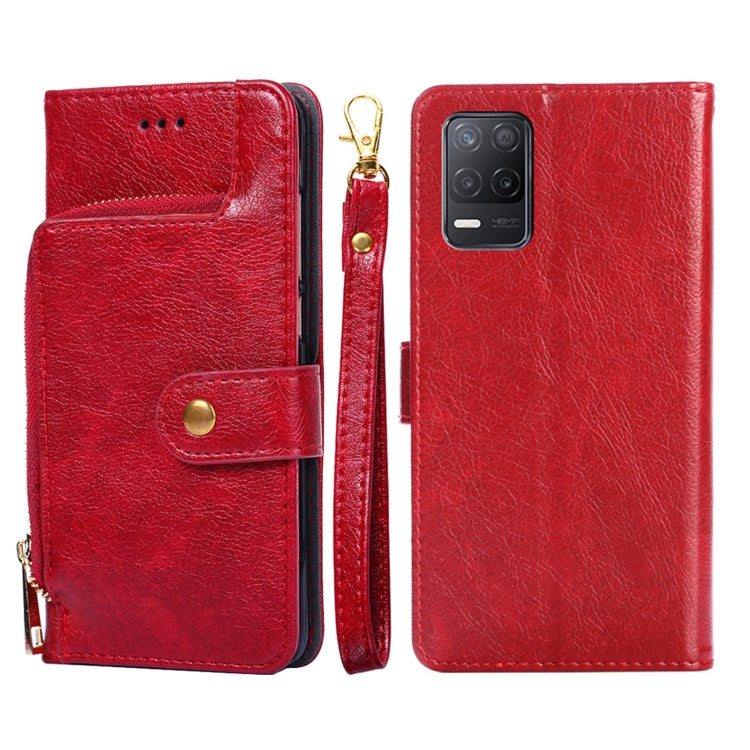 Zipper Bag PU + TPU Horizontal Flip Leather Case with Holder & Card Slot & Wallet & Lanyard, For Realme C21, For Realme 8 / 8 Pro, For Realme C20, For Realme GT 5G, For Realme V11 5G, For Realme V13 5G