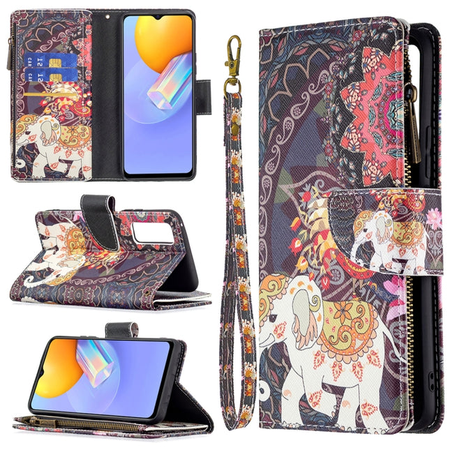 Colored Drawing Pattern Zipper Horizontal Flip Leather Case with Holder & Card Slots & Wallet, For vivo Y51 2020/Y51a/Y51s