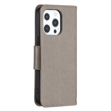 Embossing Two Butterflies Pattern Horizontal Flip PU Leather Case with Holder & Card Slot & Wallet & Lanyard, For iPhone 13 mini, For iPhone 13, For iPhone 13 Pro, For iPhone 13 Pro Max