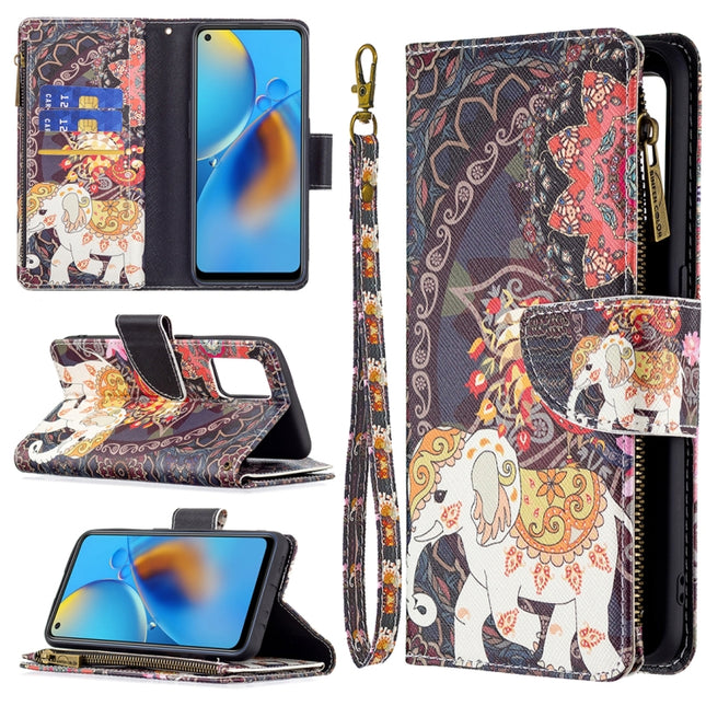 Colored Drawing Pattern Zipper Horizontal Flip Leather Case with Holder & Card Slots & Wallet, For OPPO A74 4G/F19 4G, For OPPO A74 5G/A93 5G/A54 5G, For OPPO A94/Reno5 F/F19 Pro